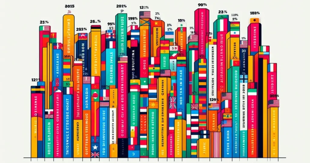 Gráfico de barras colorido mostrando o ranking dos 20 países com maior crescimento econômico acumulado de 2015 a 2024.